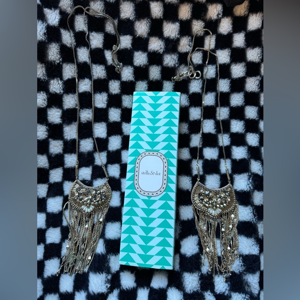 Stella and dot stament fringe necklaces